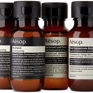 Aesop Arrival set - traveling shampoo, conditioner, body wash and body lotion